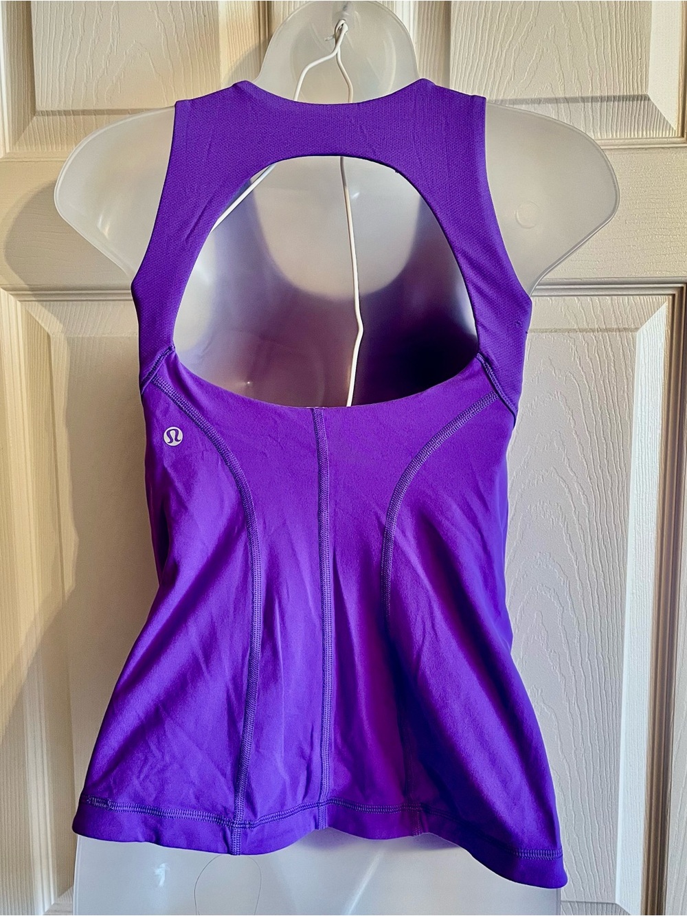 lululemon athletica Purple Open-Back Workout Tank with built in shelf bra